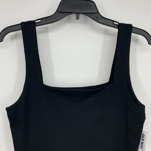 Old Navy Bodysuit Black Square Neck Sleeveless Tank NWT - Picture 4 of 11